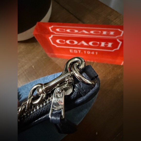 Coach Denim Zip Top Crossbody Bag - Picture 6 of 11